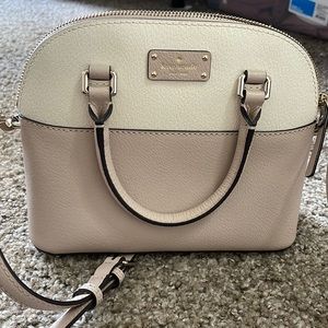 Kate spade white and pink leather small handbag / cross body
